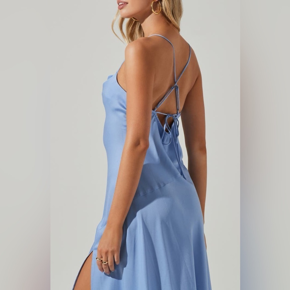 ASTR the Label Cowl Neck Satin Midi Slip-dress, Size M - Picture 4 of 13